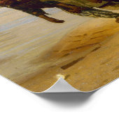 Repin - Schleppnetzfischerei auf Wolga Poster (Ecke)