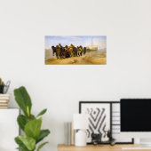 Repin - Schleppnetzfischerei auf Wolga Poster (Heimbüro)