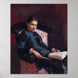 Repin - Vera Repina, Ehefrau 1878 Poster