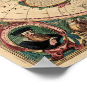 Replica Antike Karte des Weltplakats Poster (Ecke)