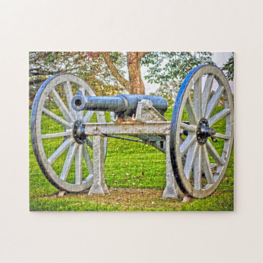 Replica Cannon Nova Scotia Kanada. Puzzle (Horizontal)