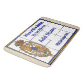 Replica Französisch Quarter Street Name Tile Mural Badematte (Schrägansicht)