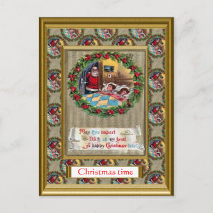 Replica Jahrgang Weihnachtskarte, 1930er Feiertagspostkarte