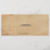 Replica Passport-Identifikation der 40er Jahre Menükarte (Rückseite)