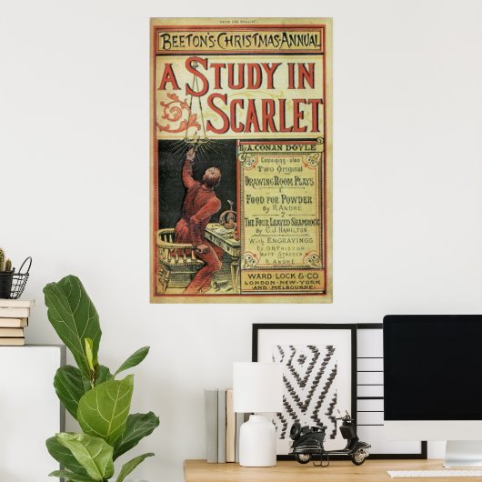 REPLICA Poster der ersten Sherlock Holmes-Geschich (Heimbüro)