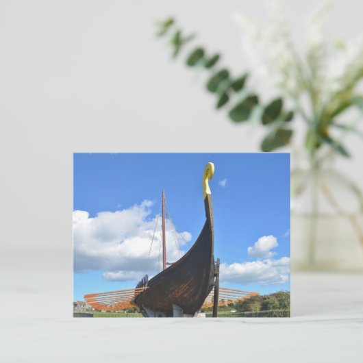 Replica Viking Longship Postkarte (Stehend Vorderseite)