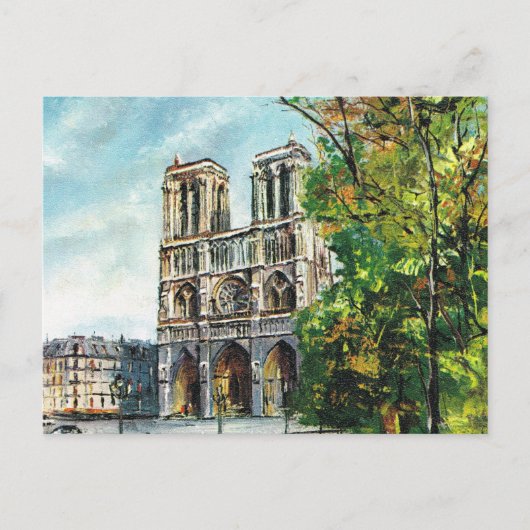 Replica Vintag Frankreich, Paris, Notre Dame Postkarte (Vorderseite)
