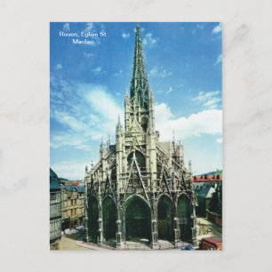 Replica Vintag, Rouen, Eglise St Maclau Postkarte