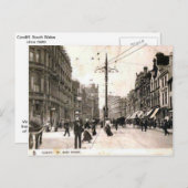 Replica Vintage Image, cardiff, St mary Street Postkarte (Vorne/Hinten)