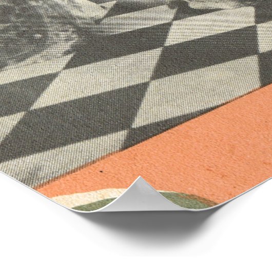 Replica Vintage Image, Marrakesch, Maroc Poster (Ecke)