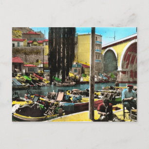Replica Vintage postcard, Marseille, Fishermans Q Postkarte