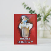 Replica Vintage Werbung, Bieres de Longwy Postkarte (Stehend Vorderseite)