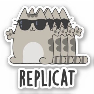 Replicat Funny replizierte Cat Puff Aufkleber