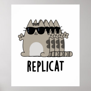 Replicat Funny replizierte Cat Puff Poster