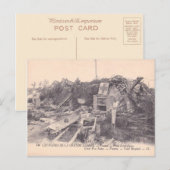 Replik alter Überreste eines Feldlazaretts Postkarte (Vorne/Hinten)