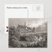 Replik antiker Druck, Leiden Postkarte (Vorne/Hinten)