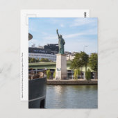Replik der Freiheitsstatue - Paris, Frankreich Postkarte (Vorne/Hinten)