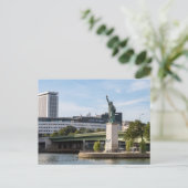 Replik der Freiheitsstatue - Paris, Frankreich Postkarte (Stehend Vorderseite)