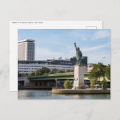 Replik der Freiheitsstatue - Paris, Frankreich Postkarte (Vorne/Hinten)