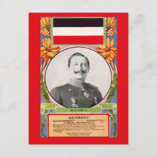 Replik einer Vintage-Postkarte Kaiser Wilhelm II Postkarte