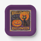 Replik "Scaredy Cat" Circa 1950er Pappteller (Vorderseite)