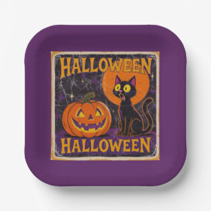 Replik "Scaredy Cat" Circa 1950er Pappteller