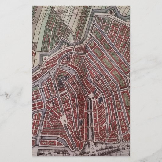 Replik Stadtplan von Amsterdam 1652 Briefpapier (Vorderseite)