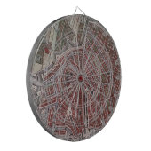 Replik Stadtplan von Amsterdam 1652 Dartscheibe (Vorderseite Links)