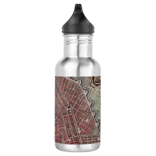 Replik Stadtplan von Amsterdam 1652 Edelstahlflasche (Rechts)