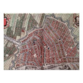 Replik Stadtplan von Amsterdam 1652 Fotodruck (Vorne)