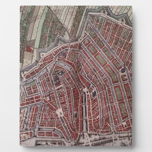 Replik Stadtplan von Amsterdam 1652 Fotoplatte (Vorderseite)