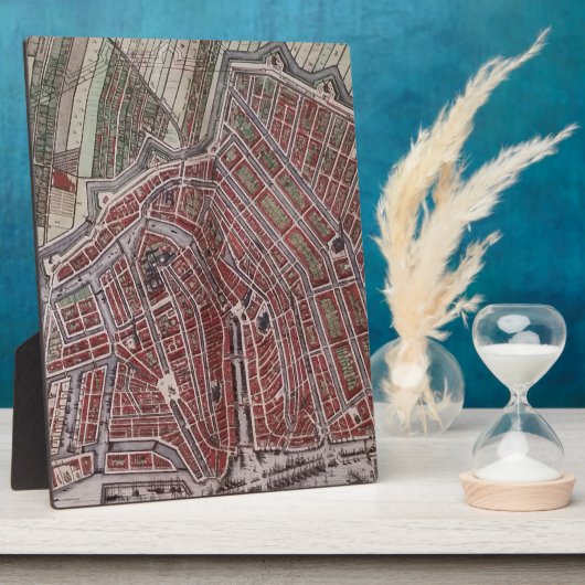 Replik Stadtplan von Amsterdam 1652 Fotoplatte (Seite)