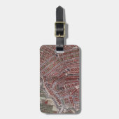 Replik Stadtplan von Amsterdam 1652 Gepäckanhänger (Vorderseite vertikal)