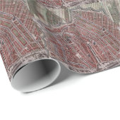 Replik Stadtplan von Amsterdam 1652 Geschenkpapier (Rolleneckpunkt)