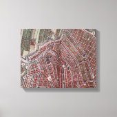 Replik Stadtplan von Amsterdam 1652 Leinwanddruck (Vorderseite)