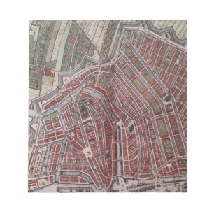 Replik Stadtplan von Amsterdam 1652 Notizblock