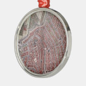 Replik Stadtplan von Amsterdam 1652 Ornament Aus Metall (Links)