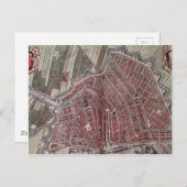 Replik Stadtplan von Amsterdam 1652 Postkarte (Vorne/Hinten)