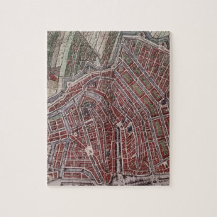 Replik Stadtplan von Amsterdam 1652 Puzzle