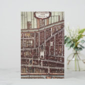 Replik Stadtplan von Delft 1649 Briefpapier (Stehend Vorderseite)