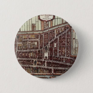 Replik Stadtplan von Delft 1649 Button