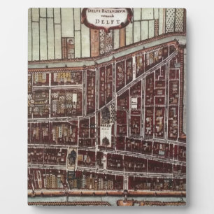 Replik Stadtplan von Delft 1649 Fotoplatte