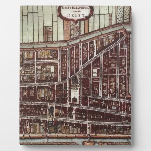 Replik Stadtplan von Delft 1649 Fotoplatte (Vorderseite)