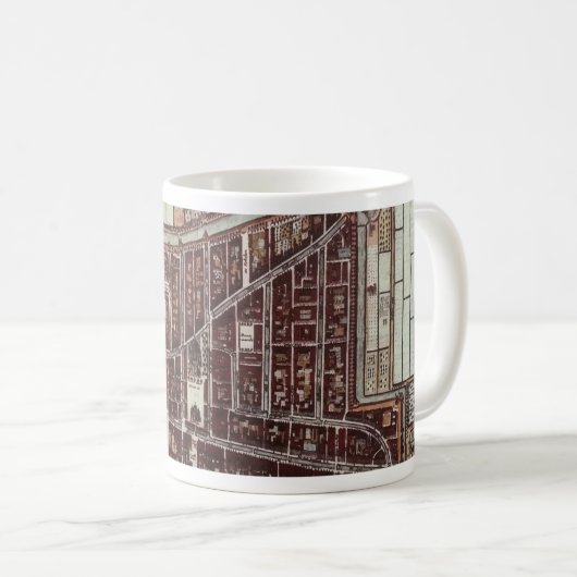 Replik Stadtplan von Delft 1649 Kaffeetasse (VorderseiteRechts)
