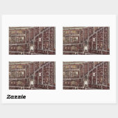 Replik Stadtplan von Delft 1649 Rechteckiger Aufkleber (Blatt)