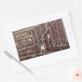 Replik Stadtplan von Delft 1649 Rechteckiger Aufkleber (Umschlag)