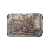 Replik Stadtplan von Delft aus dem Jahr 1649 Badematte (Vorderseite)