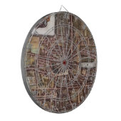 Replik Stadtplan von Den Haag 1649 Dartscheibe (Vorderseite Links)