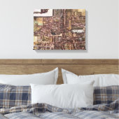 Replik Stadtplan von Den Haag 1649 Leinwanddruck (Insitu (Schlafzimmer))