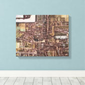 Replik Stadtplan von Den Haag 1649 Leinwanddruck (Insitu (Holzboden))